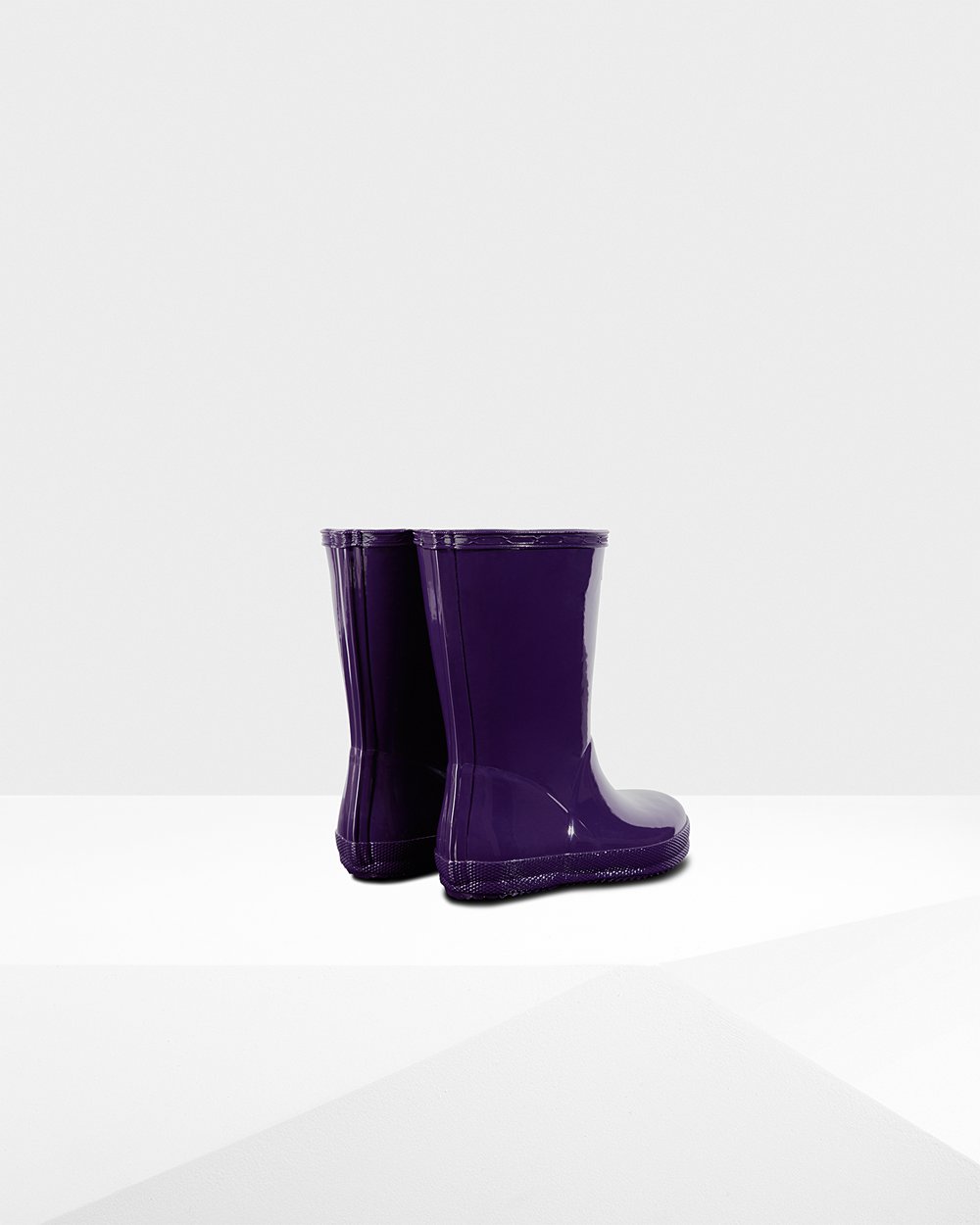 Hunter Niños Original First Classic Gloss - Botas de Lluvia Azules Moradas - 162-NMKUZO